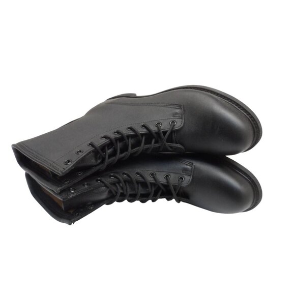 Unbranded Men\'s 8” Work Boots Safety Toe *Made In USA* Black-Leather Size 9XW main image 7